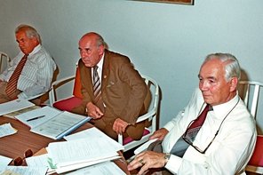 1. Mitgliederversammlund, vlnr: Werner Münzberg, Hartwig Danesch, Theo Schmidt